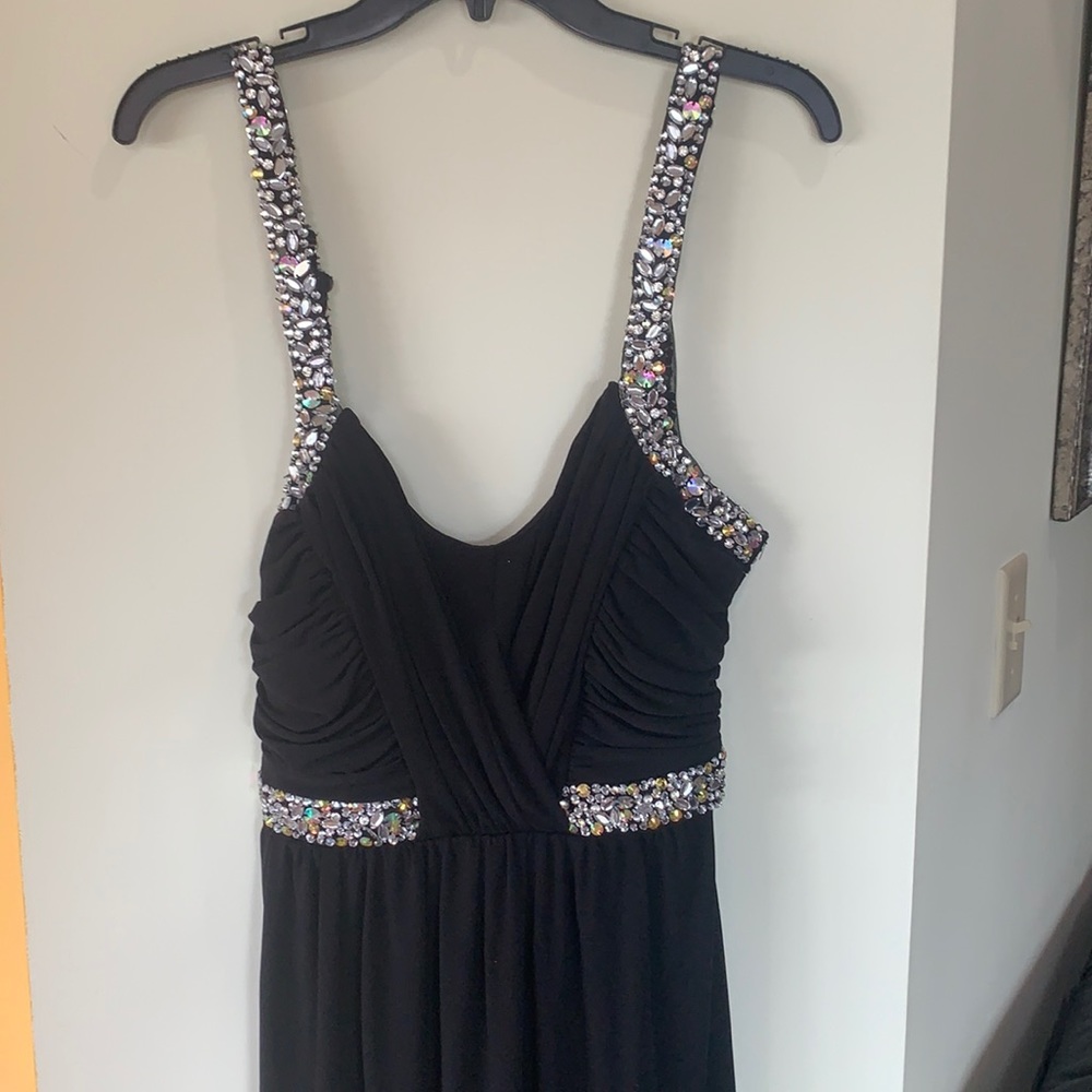 Black Prom Dress with Gems